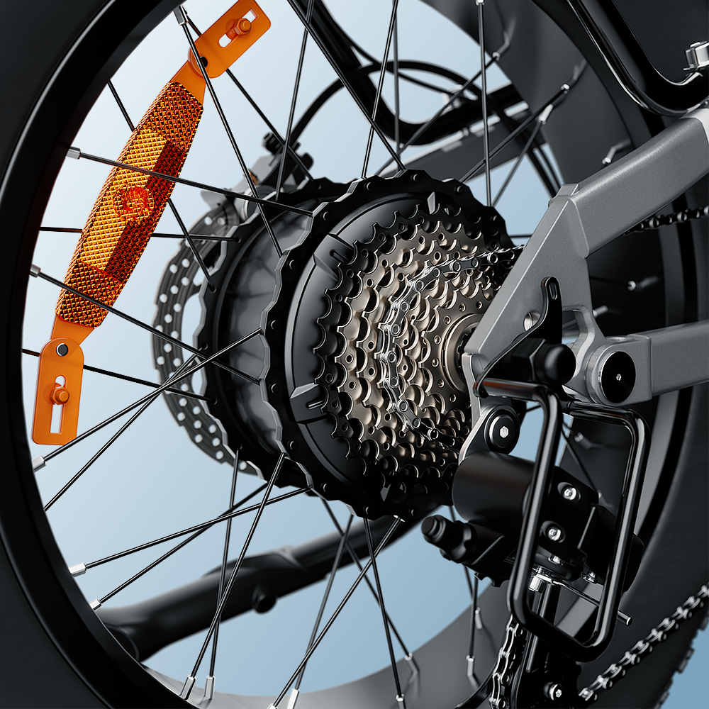 EB8 Vélo Électrique Pliant 20" à Pneus Fat Bike avec Capteur de Couple
