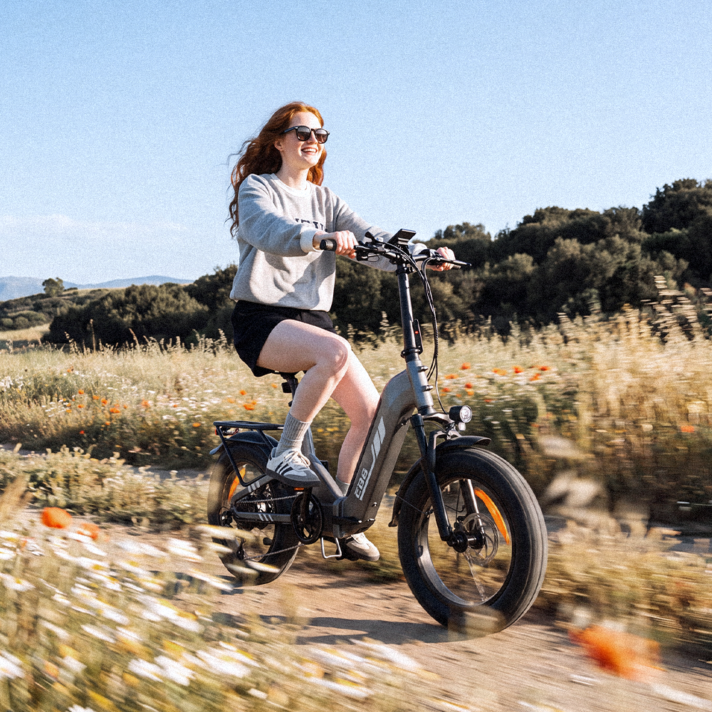 EB8 Vélo Électrique Pliant 20" à Pneus Fat Bike avec Capteur de Couple