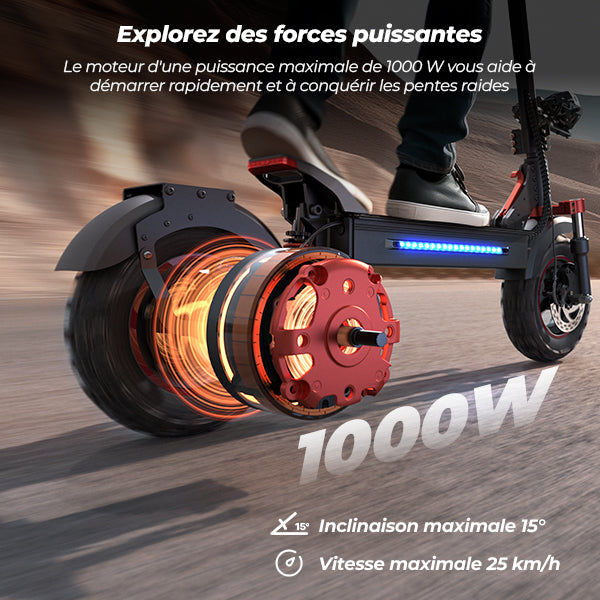 iScooter iX5S 1000W Trottinette Électrique Tout-Terrain