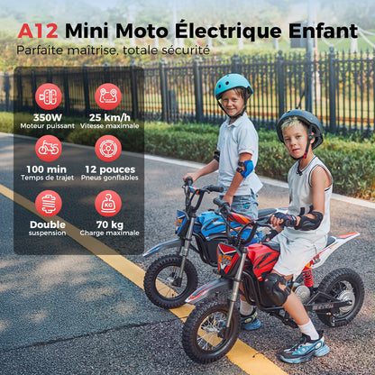iScooter A12 350W Vélo électrique tout-terrain pour enfants