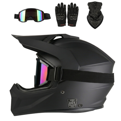 Kit casque intégral noir mat