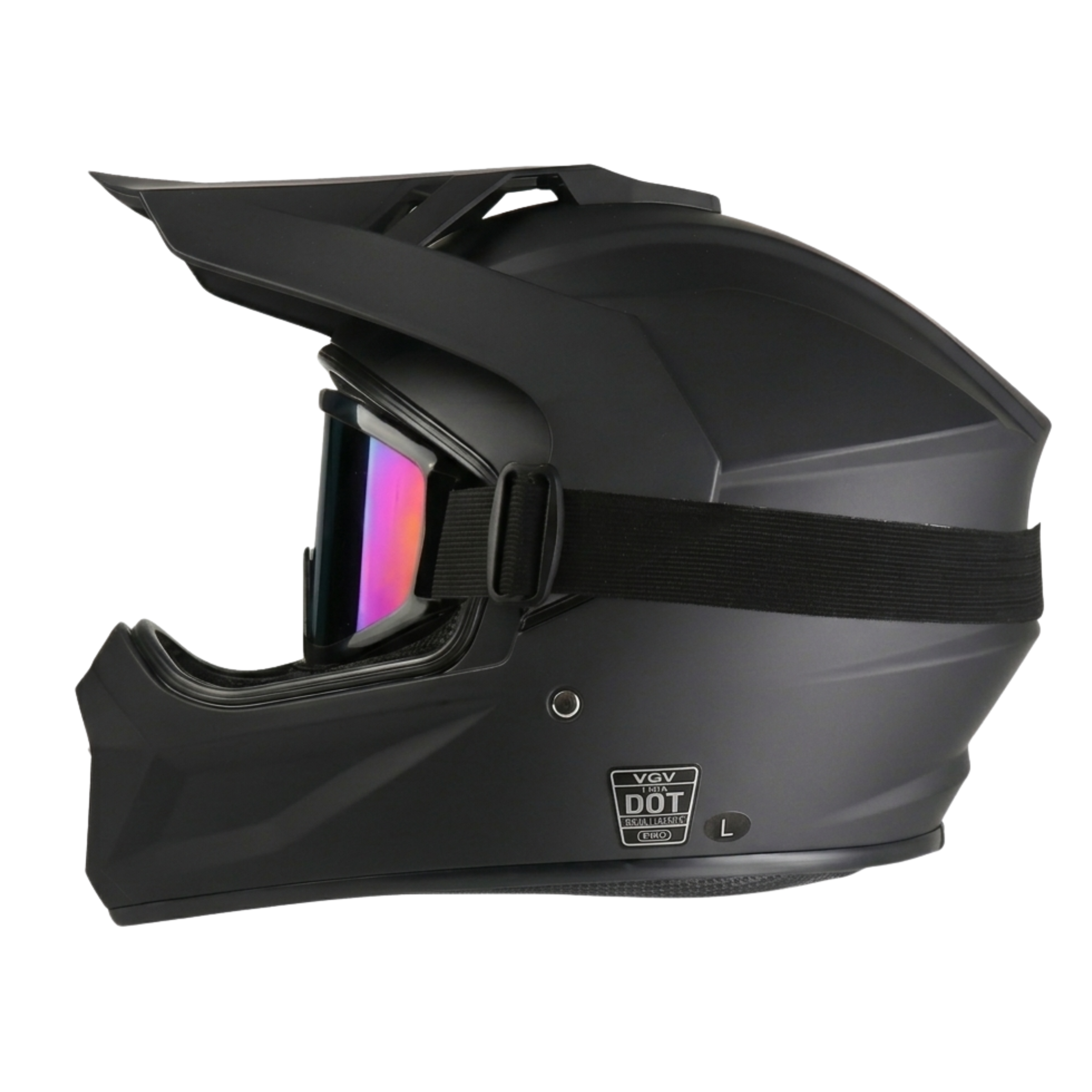 Kit casque intégral noir mat