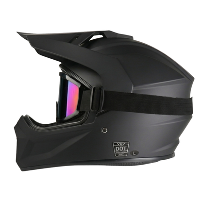 Kit casque intégral noir mat