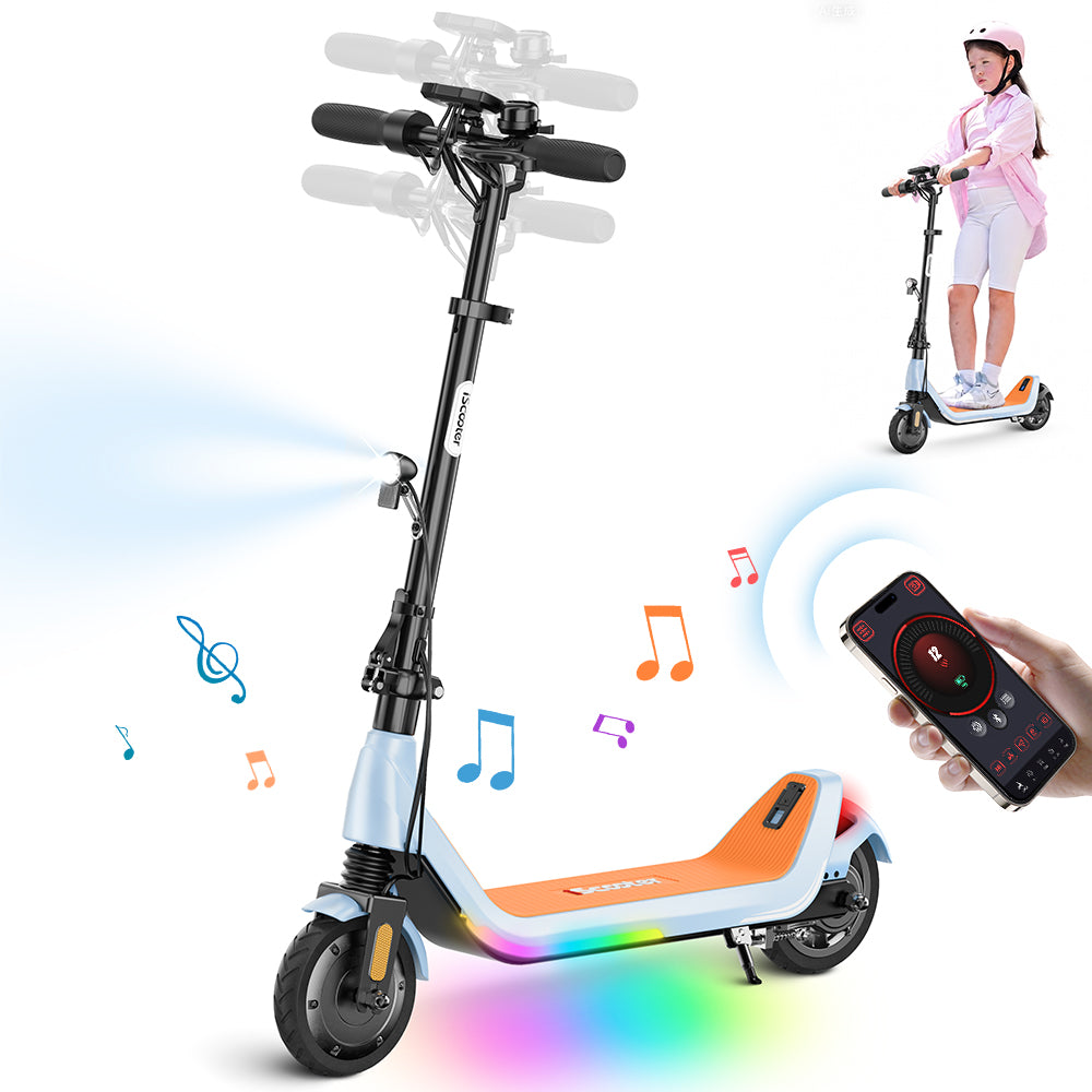 Trottinette électrique enfant iScooter iK5 à hauteur réglable, avec Bluetooth et contrôle via application mobile