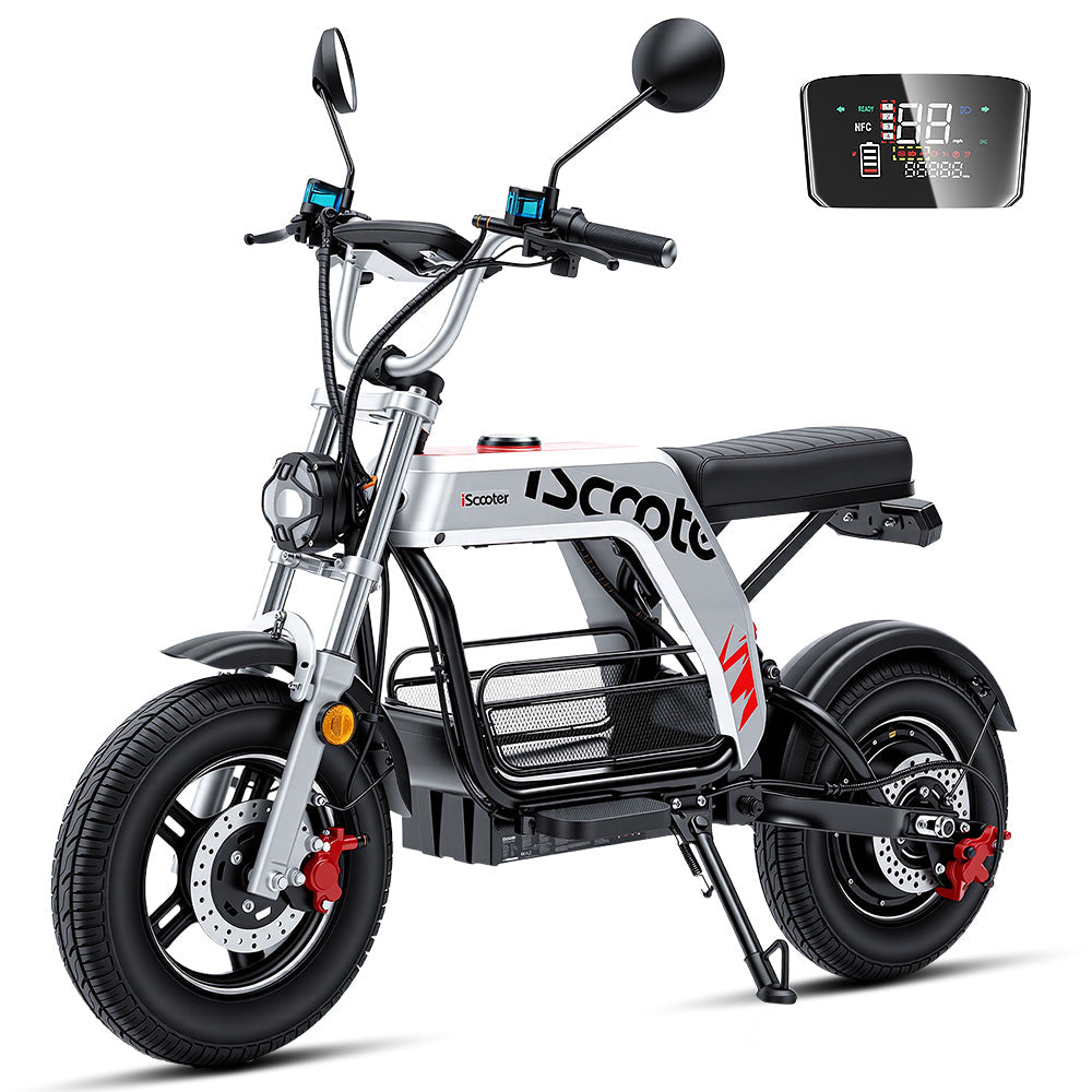 iScooter DX5Pro – Trottinette électrique 2000 W avec siège et grand panier