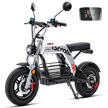 iScooter DX5Pro – Trottinette électrique 2000 W avec siège et grand panier