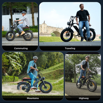 VTT électrique iScooter EB5 à pneus larg