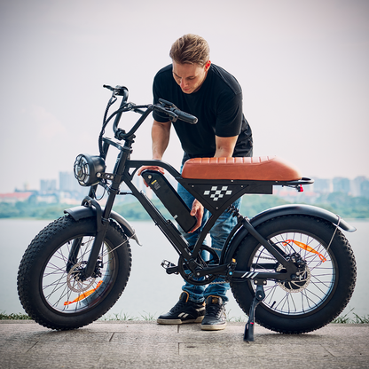 Vélo électrique rétro EB5Max à gros pneus de 20 pouces