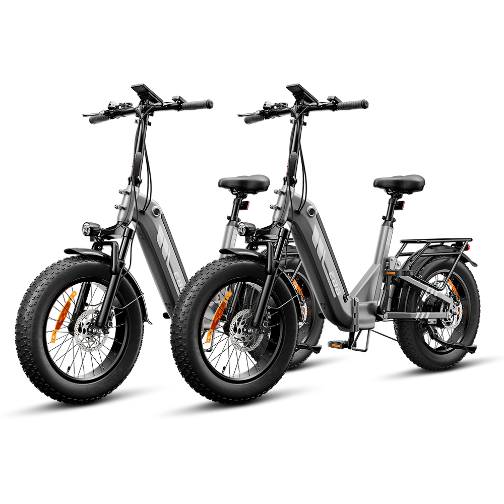 EB8 Vélo Électrique Pliant 20" à Pneus Fat Bike avec Capteur de Couple