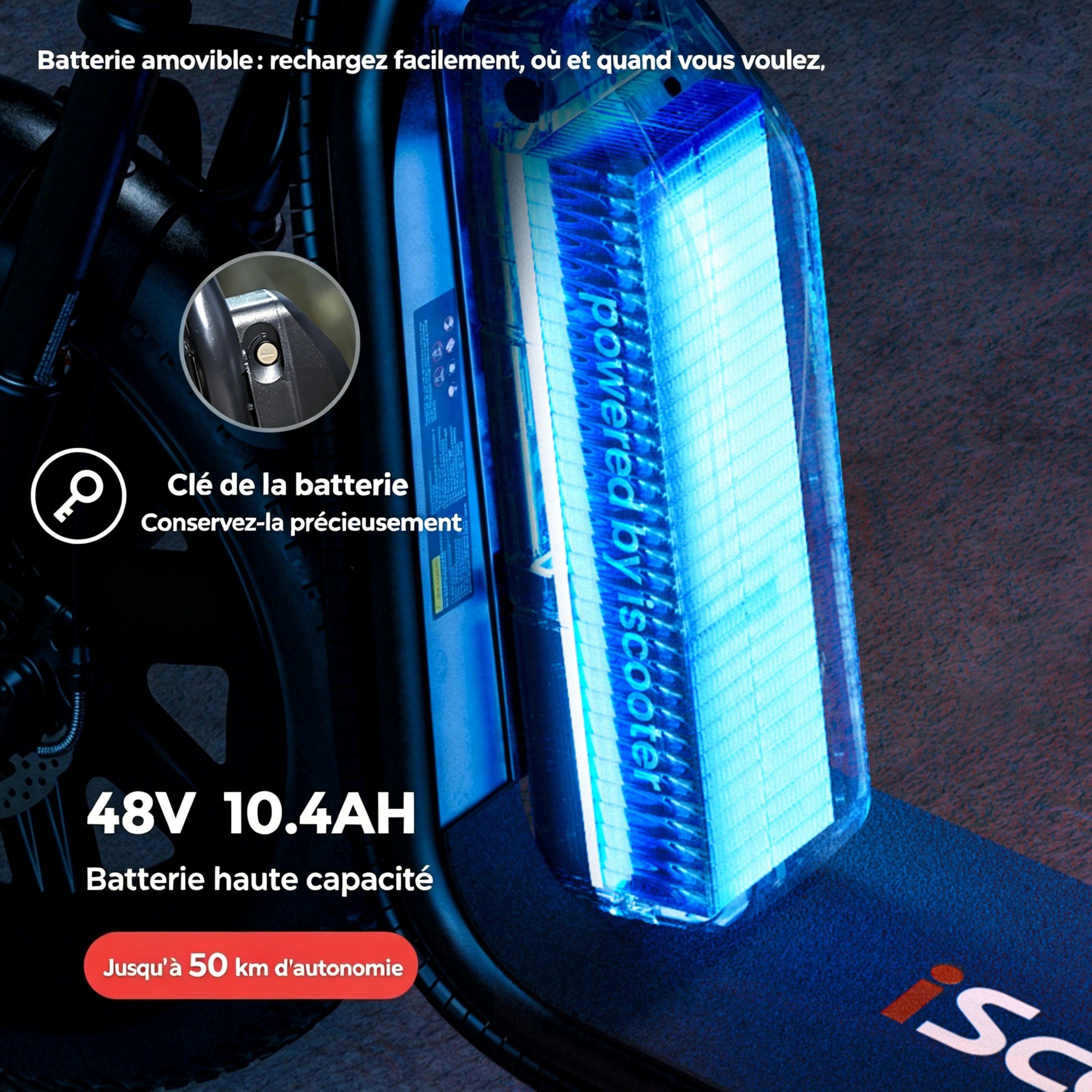 iScooter F7 – Trottinette électrique avec siège et panier amovible