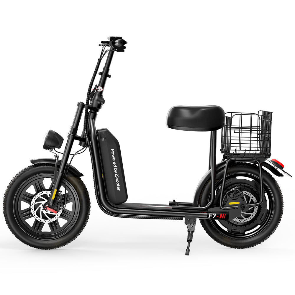 iScooter F7 – Trottinette électrique avec siège et panier amovible