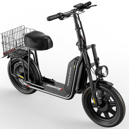 iScooter F7 – Trottinette électrique avec siège et panier amovible