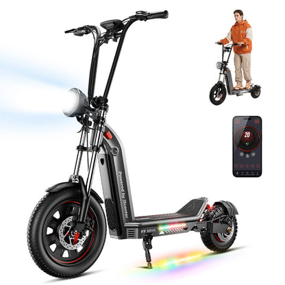 Trottinette électrique tout-terrain iScooter F7Ultra 1500W avec un couple maximal de 38,5 N·m
