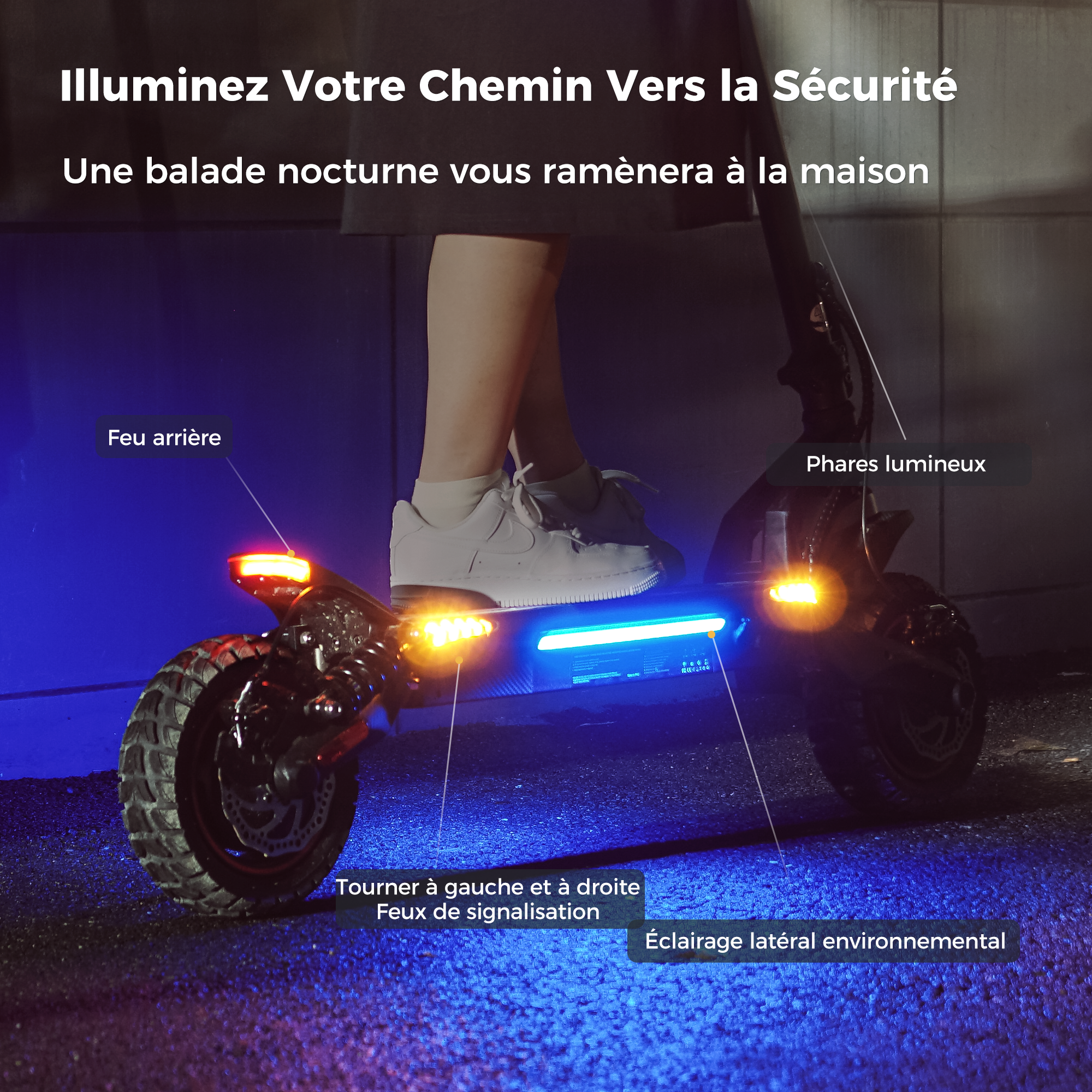 iScooter iX7Pro 2000W Trottinette électrique tout terrain avec application dédiée