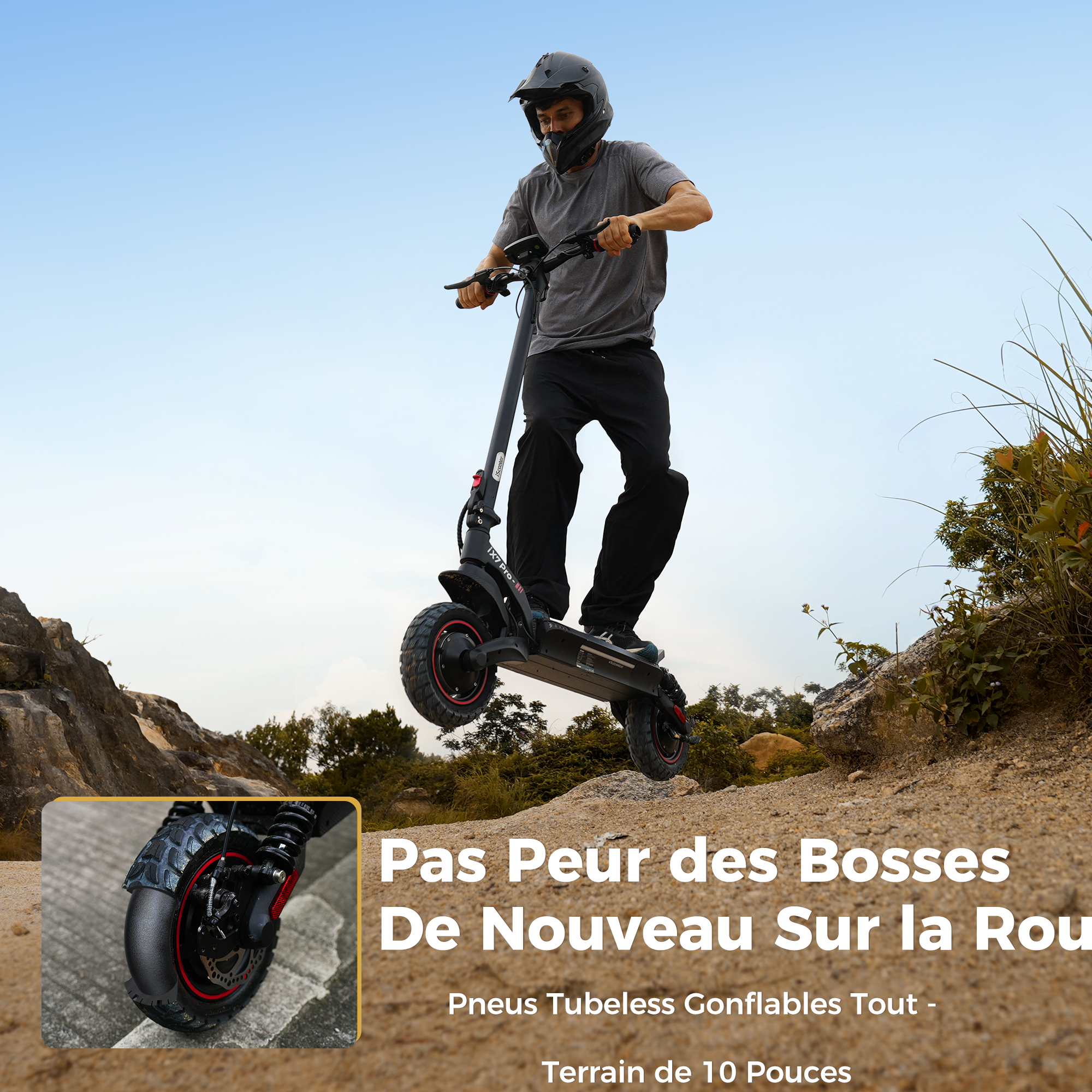 iScooter iX7Pro 2000W Trottinette électrique tout terrain avec application dédiée