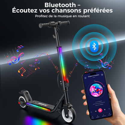 iScooter iK3Max Trottinette électrique pour enfants avec lumières LED