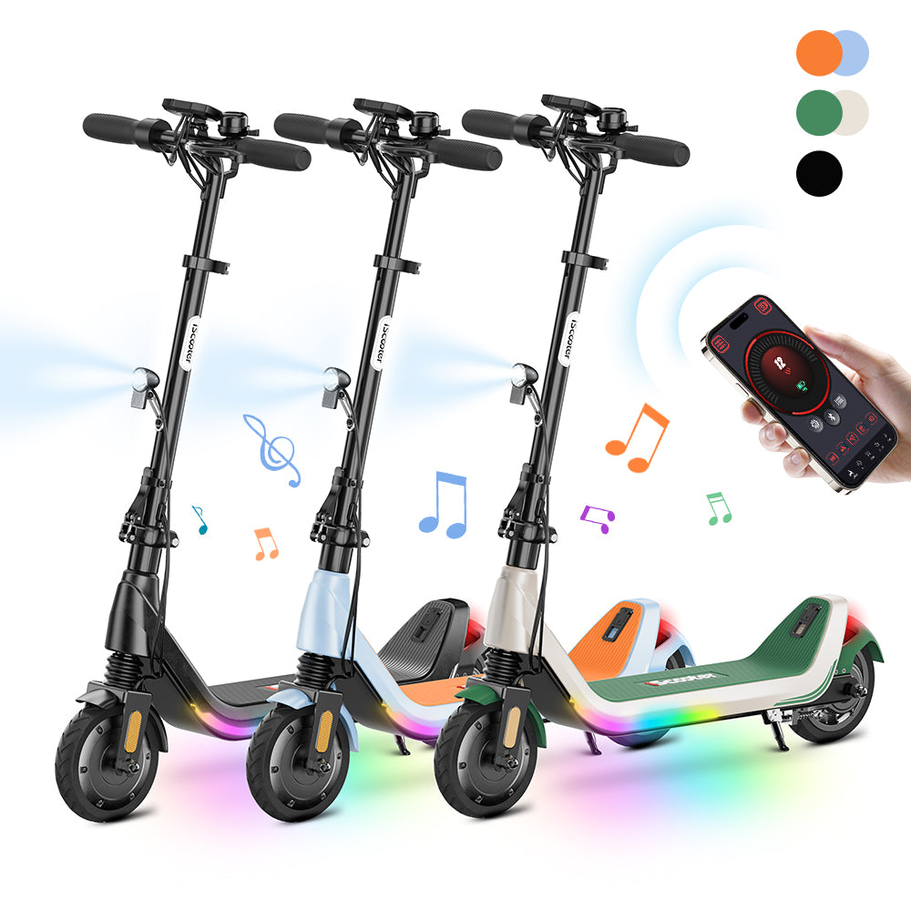 Trottinette électrique enfant iScooter iK5 à hauteur réglable, avec Bluetooth et contrôle via application mobile