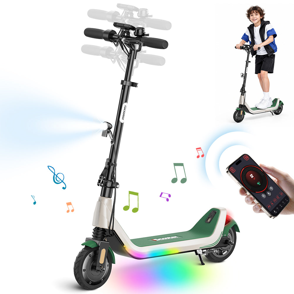Trottinette électrique enfant iScooter iK5 à hauteur réglable, avec Bluetooth et contrôle via application mobile