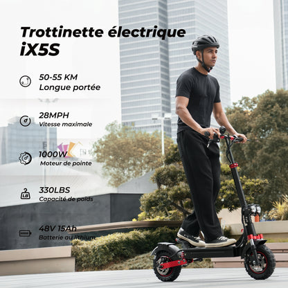 iScooter iX5S 1000W Trottinette Électrique Tout-Terrain