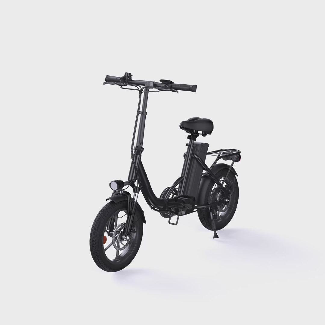 Charger la vidéo: iScooter Vélo électrique pliable avec cadre bas U4